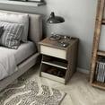thumbnail image 3 of ENITIAL STAR Carey Contemporary Wood Storage Nightstand with USB Ports, 3 of 5