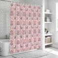 thumbnail image 6 of Vintage Flower Pattern Shower Curtain, Waterproof Shower Curtains for Bathroom, Spring Floral Leaves Plants Pink Washable Fabric Bathtub Curtain Set Bath Decor with 12 Hooks Extra Long 72"x96", 6 of 8