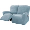 thumbnail image 1 of Funda de sofá reclinable de terciopelo, cubierta suave y lavable de Color sólido para sala de estar, brazo elástico, muebles, 1 of 4