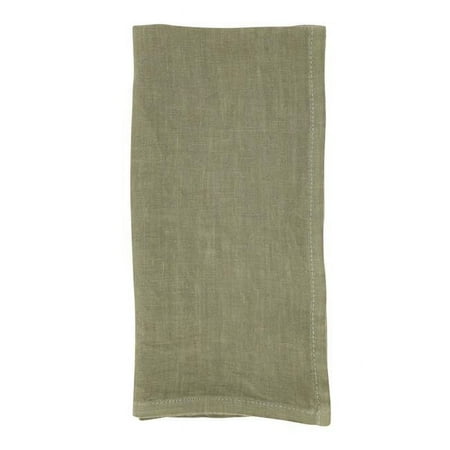 

20 in. Pure Linen Elegance Table Square Napkin Olive - Set of 4