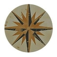 thumbnail image 2 of PIKWEEK  Beige Tan Fitted Tablecloth Round Hand Drawn Different Compasses Elastic Edged Table Cover, Round Tables Tablecloth Table Cloth Compass Fits up  Tables, 2 of 7