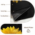 thumbnail image 6 of 3'x5' Rug for Living Room Bedroom, Yellow Sunflowers Washable Area Rugs Non-Slip Carpet Mats, Spring Flowers Modern Simple Art Black Indoor Low Pile Area Rug Runner for Kitchen, Mudroom, 6 of 8