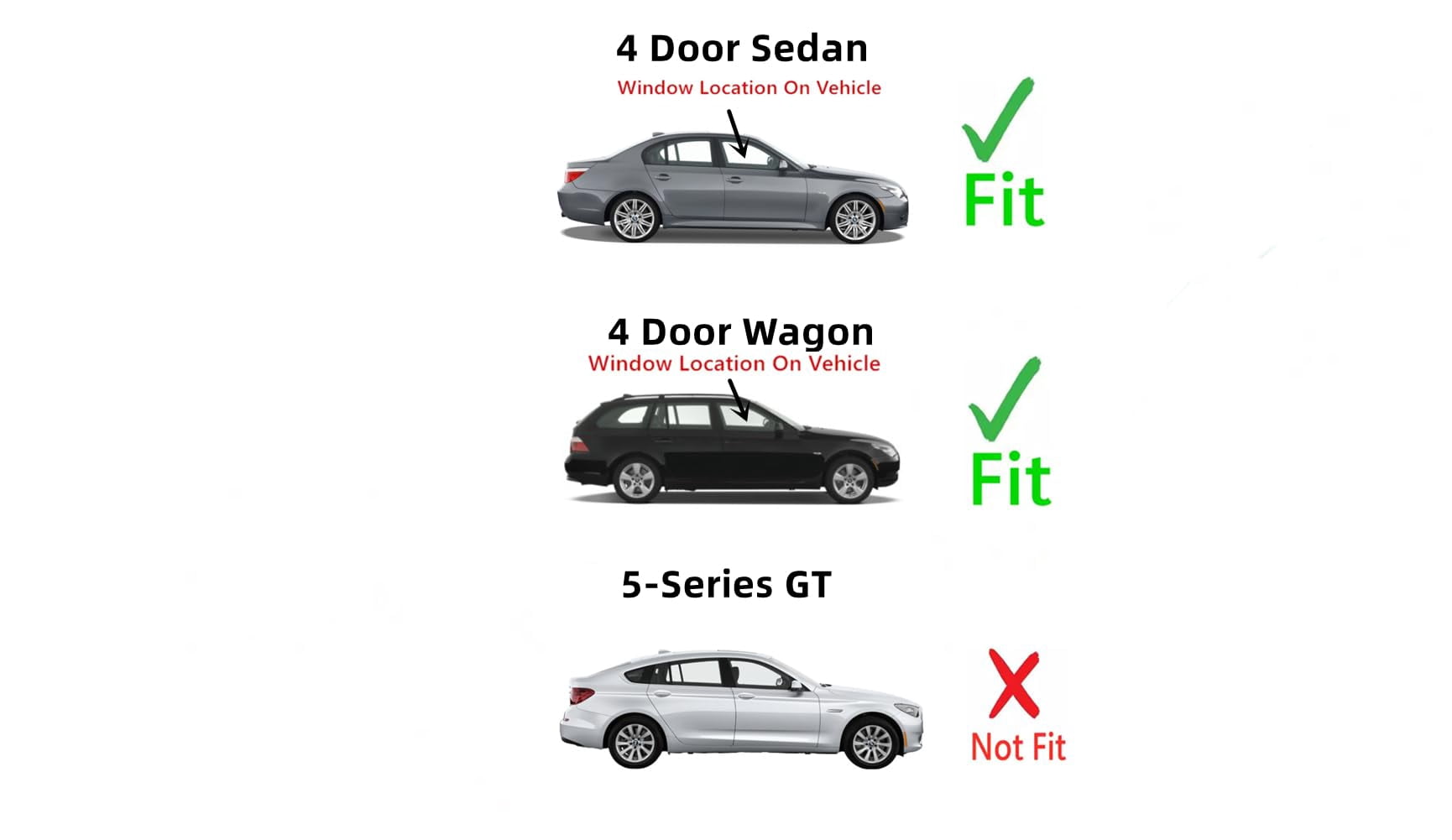 Passenger Right Side Front Door Window Door Glass Compatible with BMW 525i 528i 528xi 530i 530xi 535i 535xi 545i 550 550i M5 2004-2010 Models