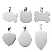 6pcs Pet ID Tags Personalized Engraved Tags Collar Accessories for Dogs Cats