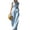 Light Blue, variant on Womens Sleeveless Wide Leg Jumpsuits, Elegant V Neck Front Zipper Long Rompers, Lightweight Loose Fit One Piece Outfits, S-2XL