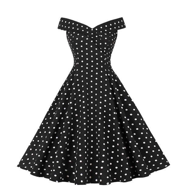 Vestidos Para Mujer Vestidos de Regreso A Casa Estampado Floral en La Playa Fuera Del Hombro Vestido de Columpio Hasta La Rodilla Odeerbi ODB154295
