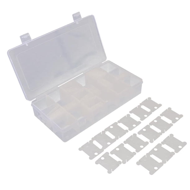 Caja Del Organizador De Del De 18 Compartimientos Con Las Bobinas Plásticas De 120pcs Para Zulema Caja organizadora de hilo de bordar