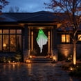 thumbnail image 5 of Halloween Hanging Light up Ghost, 28"x25" White Ghosts with Green LED Light Halloween Hanging Decoration for Front Yard Patio Lawn Garden Party Decor Indoor Outdoor(A), 5 of 7