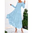 thumbnail image 4 of Vestido PRETTYGARDEN 2025 Floral Bohemio de Manga Larga XL, 4 of 8