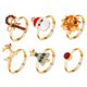 thumbnail image 1 of 6pcs Chic Anillos de nudillos Juego de anillos simples Anillos de dedo elegantes de Navidad (colores surtidos), 1 of 5