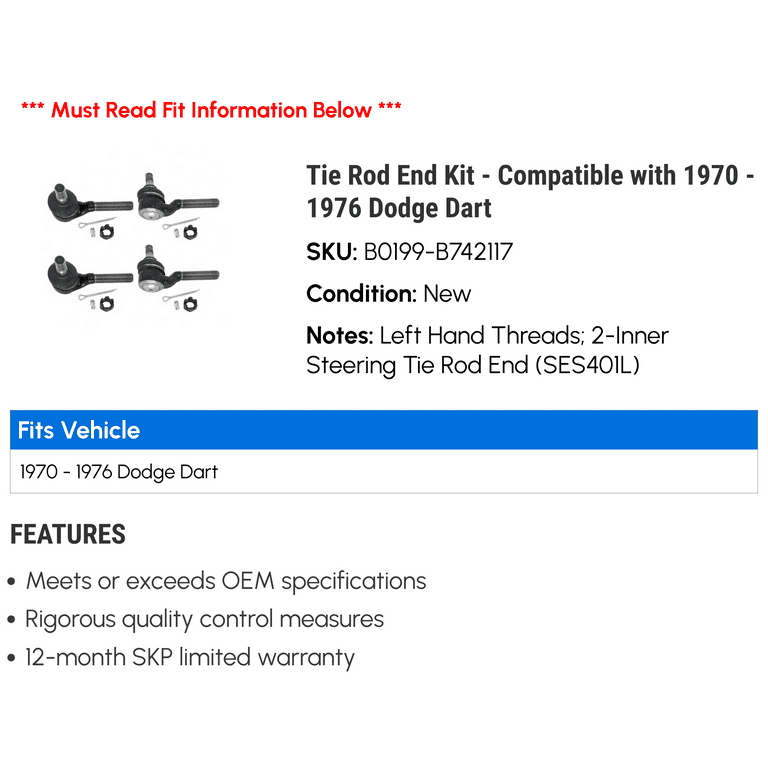 Are Tie Rod Ends Covered under Dodge Dart Warranty?