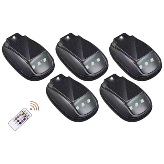 Solar Car Roof RGB Strobe Light with Remote Control, High Brightness Wireless Led Strobe Light, Smart Solar Led Roof Lights for Motorcycle, Vehicle, Truck Use, Night Driving