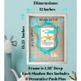 thumbnail image 2 of Tasse Verre 12x15 Rustic White Shadow Box Frame (2-Pack) with Linen Background and 8 Stick Pins - Large Shadowbox Picture Display, 2 of 8