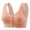Pink, variant on Kaemgyyd Women Wirefree Bras Plus Size Cotton Full Coverage No Underwire Everyday Bras Comfortable Front Closure Padded Bralette