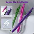 thumbnail image 3 of 50 Pack Purple Ink Pens - Bulk Pens, 1.0MM Medium Point Ballpoint Pens, Smooth Writing No Bleed Retractable Ball Point Pen (Purple), 3 of 8
