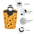 thumbnail image 3 of Salouo Vintage Leopard Print Sunflower for Dirty Clothes Hamper,Extra Large Hamper Basket Bin 1-Pack Big Laundry Baskets with Handles Laundry Hampers Fits for Bedroom & Living Room, 3 of 5