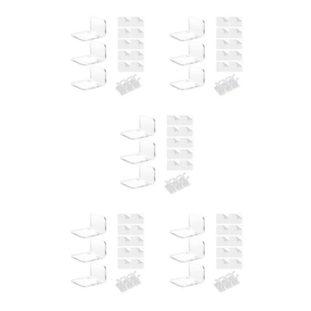 Kenally 3 unids/set de almacenamiento más ordenado con estante de pared fácil instalación y duradero multifuncional transparente Type2 NO2