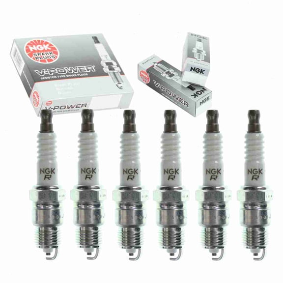 6 pc NGK V-Power Spark Plugs compatible with Dodge D150 3.7L L6 1977-1987