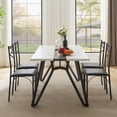 thumbnail image 2 of Dining Table for 6-8 People,71" Large Wooden Kitchen Table with Sturdy Metal Frame,Modern Rectangular Dinner Table for Dining Room, Kitchen,White, 2 of 7