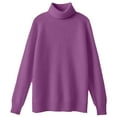 thumbnail image 4 of Purple Sweaters for Women High Collared Knitted Sweater for Women In Autumn and Winter Loose Thickened Made Of Pullover Long Sleeved Inner Layer Top. Womens Fall Fashion 2025, 4 of 6