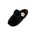 03#Black, variant on Women's Soft Curly Plush Warm Lined Mule Slippers Cute Handmade Floral Ornament Adjustable Top Band Cushioned Anti Skid Winter Bedroom Footwear For Women