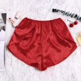 thumbnail image 3 of Prolriy Pajama Shorts Women Silk Satin Sexy Flowers Floral Lace Pajamas Underwear Women Shorts S-XXXL Sleep Shorts Women Red S, 3 of 6
