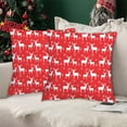 thumbnail image 4 of Btomtd 17.7x17.7 in 2pcs Red Christmas Tree Pillow Cover Decorative Pillow Case Winter Holiday Decor for Home Couch Cushion Cover Festive Accent, C, 4 of 6