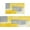 Yellow Abstract, variant on Thideape Modern Yellow Kitchen Mat, 17 x 48 in, Washable