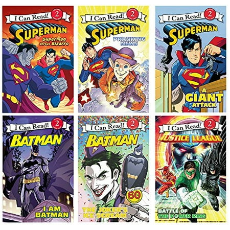 I Can Read Six Book Set : Superman Versus Bizarro, Batman The Joker's Ice (Best Batman Comics To Read)