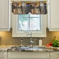 thumbnail image 2 of Yayeee Kitchen Valance Rod Pocket 54" x 18" Living Room Window Curtain, Bright Skeleton, 2 of 6