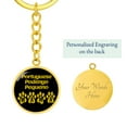 thumbnail image 5 of Portuguese Podengo Pequeno Mama Circle Keychain Stainless Steel or 18k Gold Dog Mom Pendant, 5 of 12