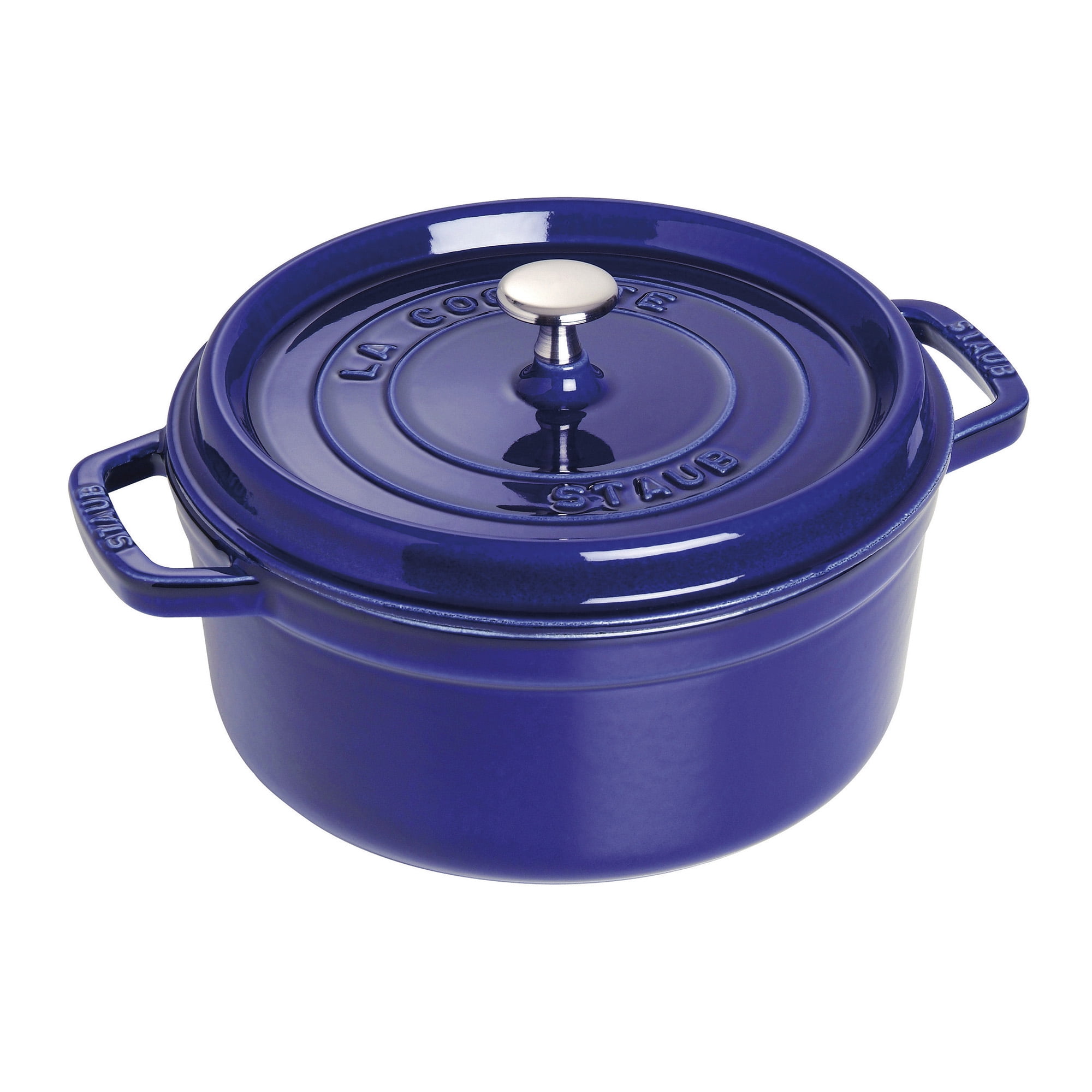 Staub Cast Iron Tall Cocotte 5-qt, Dark Blue, Cooking Stews