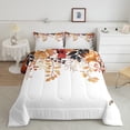 thumbnail image 2 of Watercolor Eucalyptus Leaves Comforter Set Twin Size Teens Adults,Fall Leaves Bedding Set,Bohemia Trees Bed Set,Wildlife Down Comforter Bedroom Decor, 2 of 7