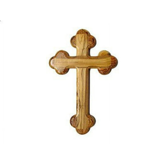 Olive Wood Cross "The Cross Of The Fourteen Stations (5"H