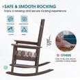 thumbnail image 2 of SERWALL Oversized Outdoor Rocking Chair Set of 2, All-Weather HDPE Patio Rocker with Wide Armrests for Porch, Patio & Lawn,Multi-Tone Brown, 2 of 10
