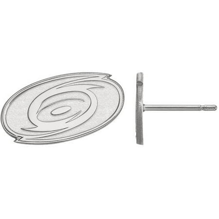 LogoArt NHL Carolina Hurricanes 14 Karat White Gold Extra Small Post Earrings