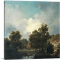 thumbnail image 1 of ARTCANVAS The Pond Canvas Art Print by Jean-Honore Fragonard - Size: 12" x 12" (0.75" Deep), 1 of 9