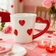 thumbnail image 1 of Taza para parejas de San Valentín | Taza de café cerámica Rojo Rosa Blanco Negro | Acabado brillante duradero de 5,3 pulgadas | Diseño de Corazón Romántico | regalo ideal para él, ella | Agarre, 1 of 6