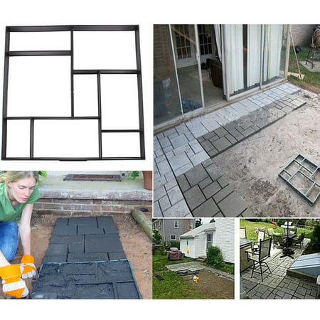 Paving Stone Patio Designs Ejoyous Paving Pavement Concrete Mould, Stone Mold, DIY 8 Grid Plastic Paving Pavement Concrete Mould Stepping Stone Walk Way Mold Decoration, Stone Mold Garden Lawn Path Paver Walk ()