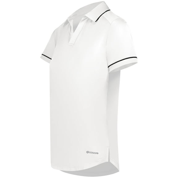 Holloway B31464004 CoolCore Polo Shirt for Women, White & Black - Medium