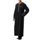 thumbnail image 5 of Bata musulmana de manga larga con bolsillo bordado para hombre - Ropa de oración de color liso - Poliéster y algodón - Todas las estaciones - Tallas S-XXXL, 5 of 7