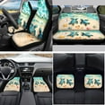 thumbnail image 2 of Yuyamidu 15 PCS Sea Turtle Car Seat Cover Full Set with Carpet Mats Steering Wheel Cover Beach Seat Belt Pad Cover Coasters Handbrake Cover Set Car Decor Accessories, 2 of 6