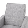 thumbnail image 6 of Mason Mid Century Modern Tufted Pushback Recliners, Set of 2, Light Gray Tweed and Dark Espresso, 6 of 11