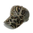 thumbnail image 1 of Gorra de béisbol de poliéster con lentejuelas y leopardo, 1 of 2