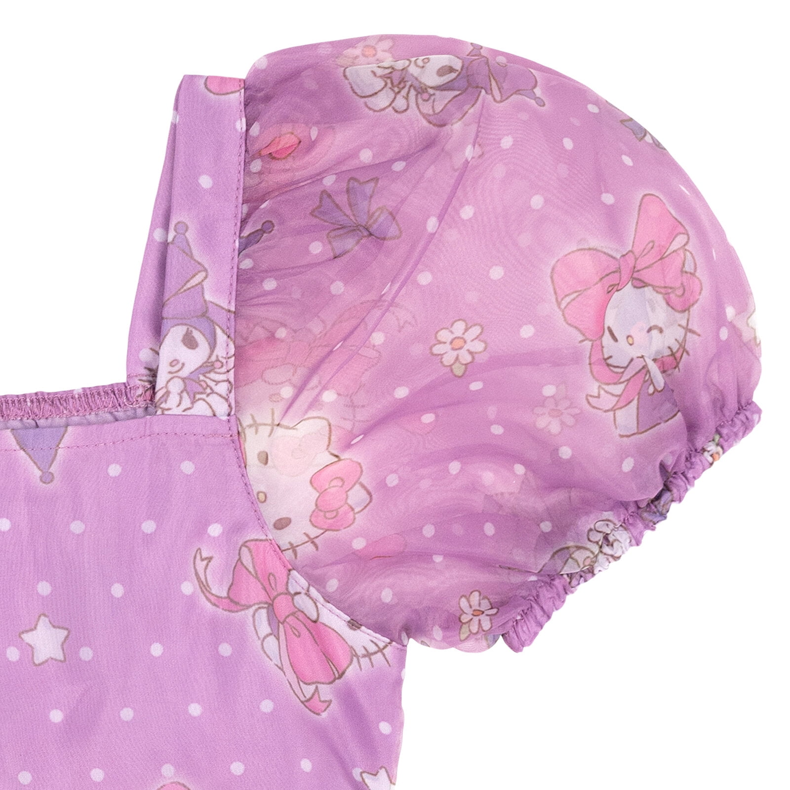 Hello Kitty Little Girls' Mesh Tutu Dress Kitty Kuromi Purple
