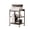 Black, variant on Zenira 32 inch 3 Tier Storage Shelf, Freestanding Organizer Rack, Black