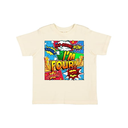 

Inktastic I m Four Comic Book Gift Toddler Boy or Toddler Girl T-Shirt