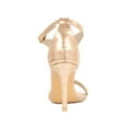 thumbnail image 2 of BLISSFUL STEP Women's T Strap Open Toe Stiletto Heel Sandals Rose Gold 7.5, 2 of 7