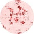 thumbnail image 1 of Ahgly Company Indoor Round Abstract Red Modern Area Rugs, 7' Round, 1 of 4
