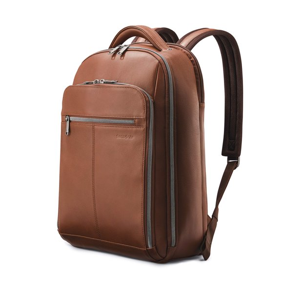 Mochila Samsonite Classic Leather Cognac para portátil de 15,6 pulgadas
